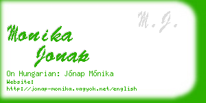 monika jonap business card