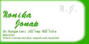 monika jonap business card